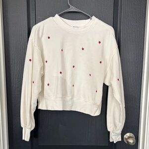 Old Navy Cream Sweater with Red Accents
